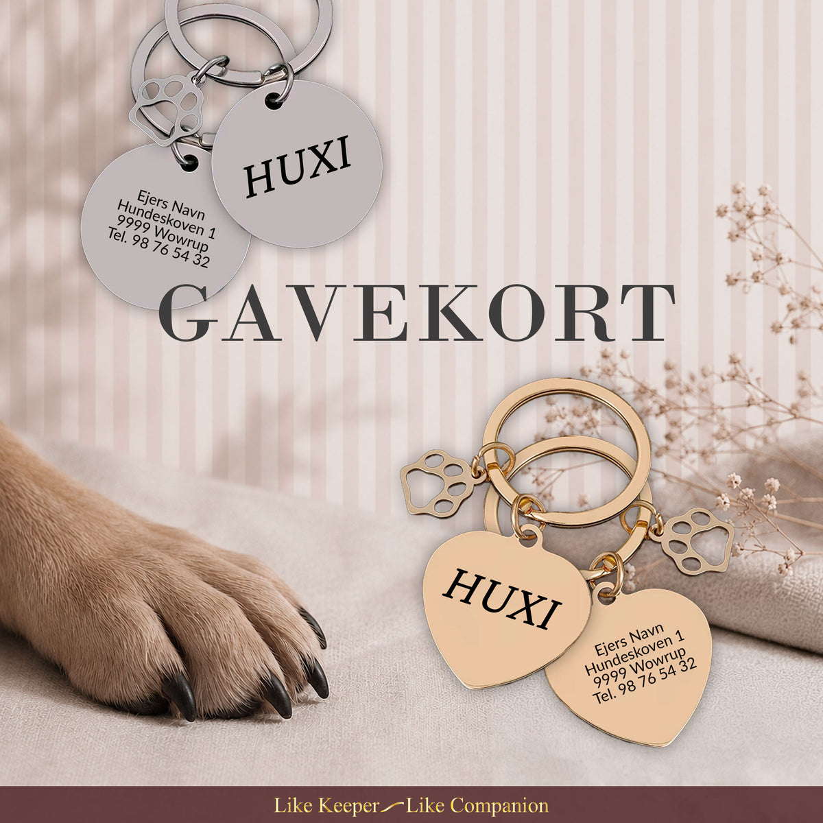 Gavekort til hundetegn med charm