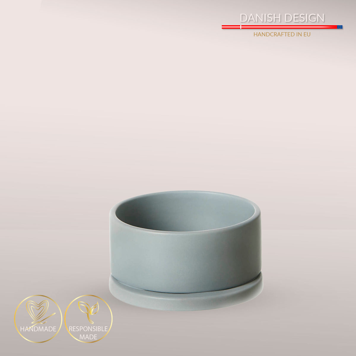 Balance keramik hudeskål - Mat Grey