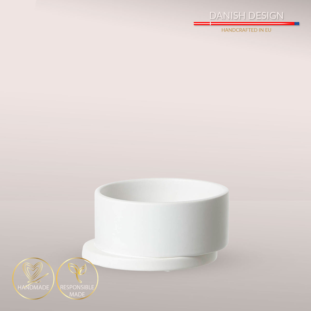 Balance keramik hudeskål - Mat White