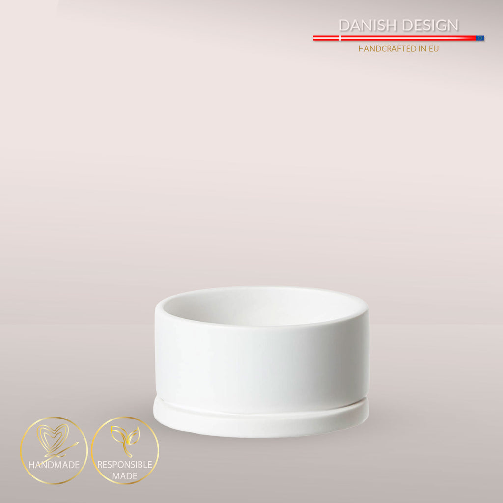 Balance keramik hudeskål - Mat White