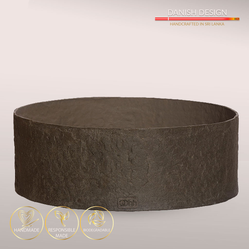Håndlavet Terra opbevaringsbakke i Zero Waste materiale - Deep Brown