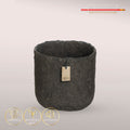 Kvadratisk og håndlavet Clay potteskjuler - Deep Brown