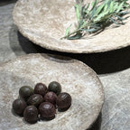 Håndlavet Clay fad/vægdekoration, Ø45 - Nordic Taupe
