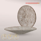 Håndlavet Clay fad/vægdekoration, Ø45 - Nordic Taupe