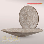 Håndlavet Clay fad/vægdekoration, Ø60 - Nordic Taupe