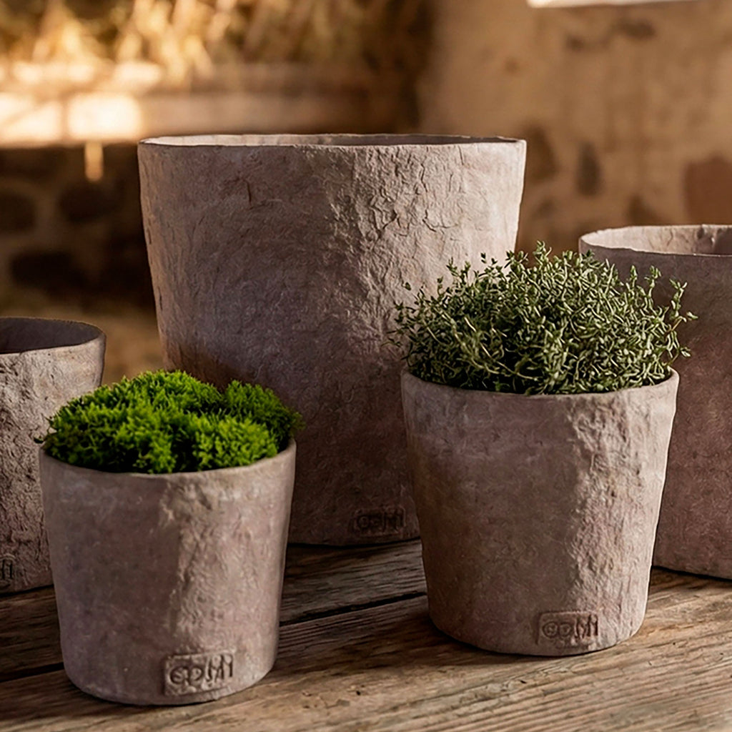 Håndlavet Terra potteskjuler i Zero Waste materiale - Ligth Brown