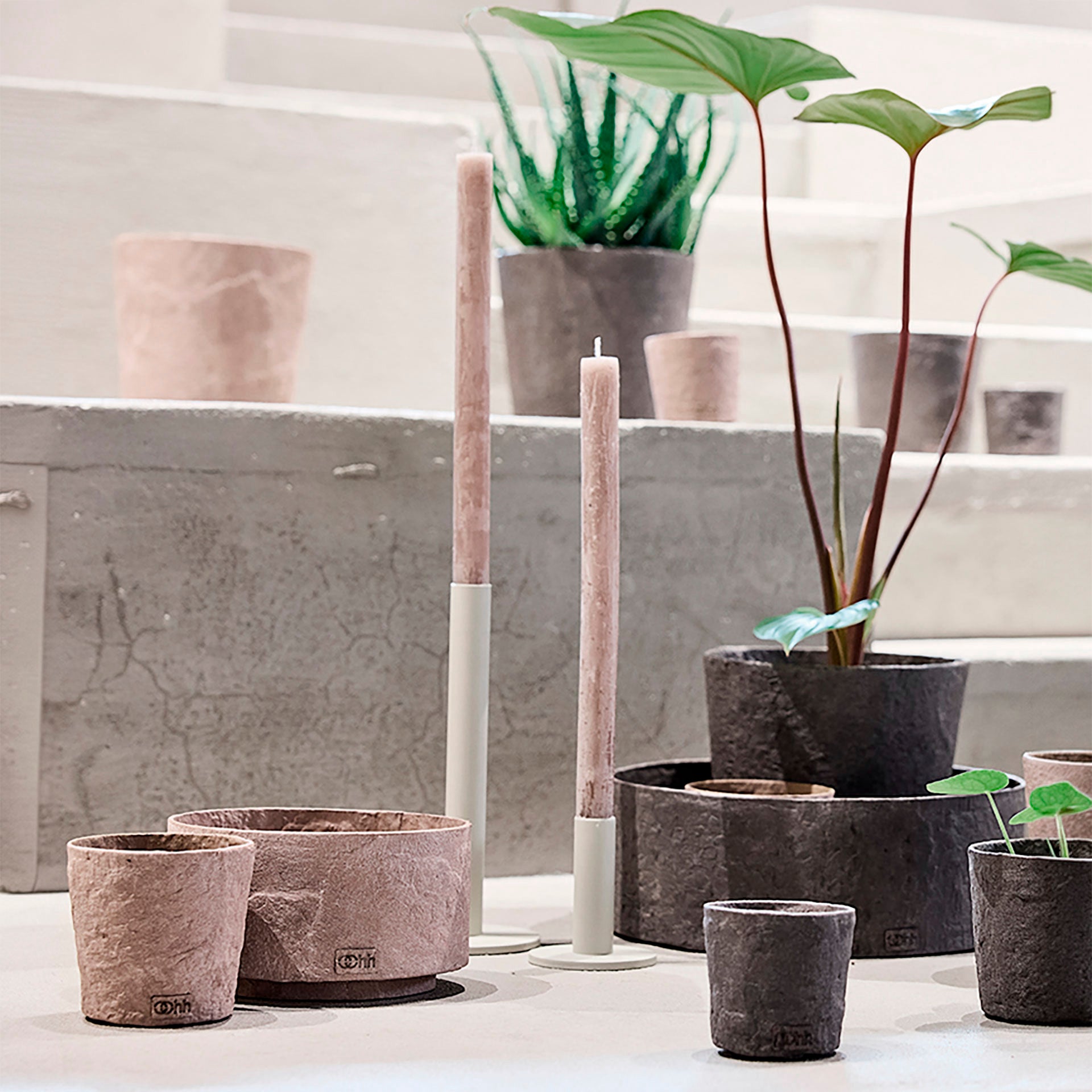 Håndlavet Terra opbevaringsbakke i Zero Waste materiale - Light Brown