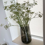 Mundblæst Valencia Drop vase i genanvendt glas - Midnight Black