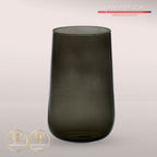 Mundblæst Valencia Drop vase i genanvendt glas - Midnight Black