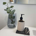 Mundblæst Valencia Drop vase i genanvendt glas - Mauve Taupe