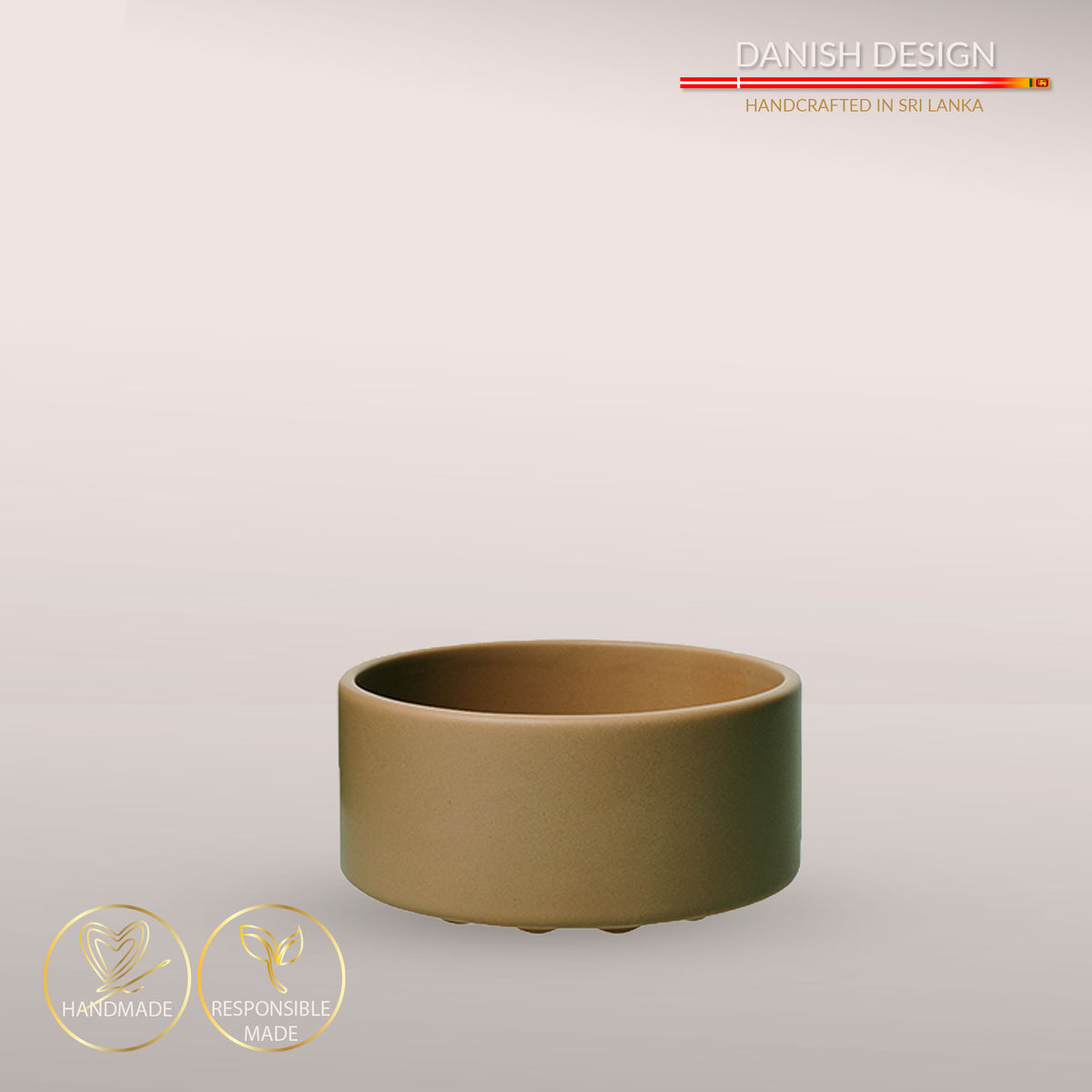 Wave keramik hudeskål - Mat Caramel