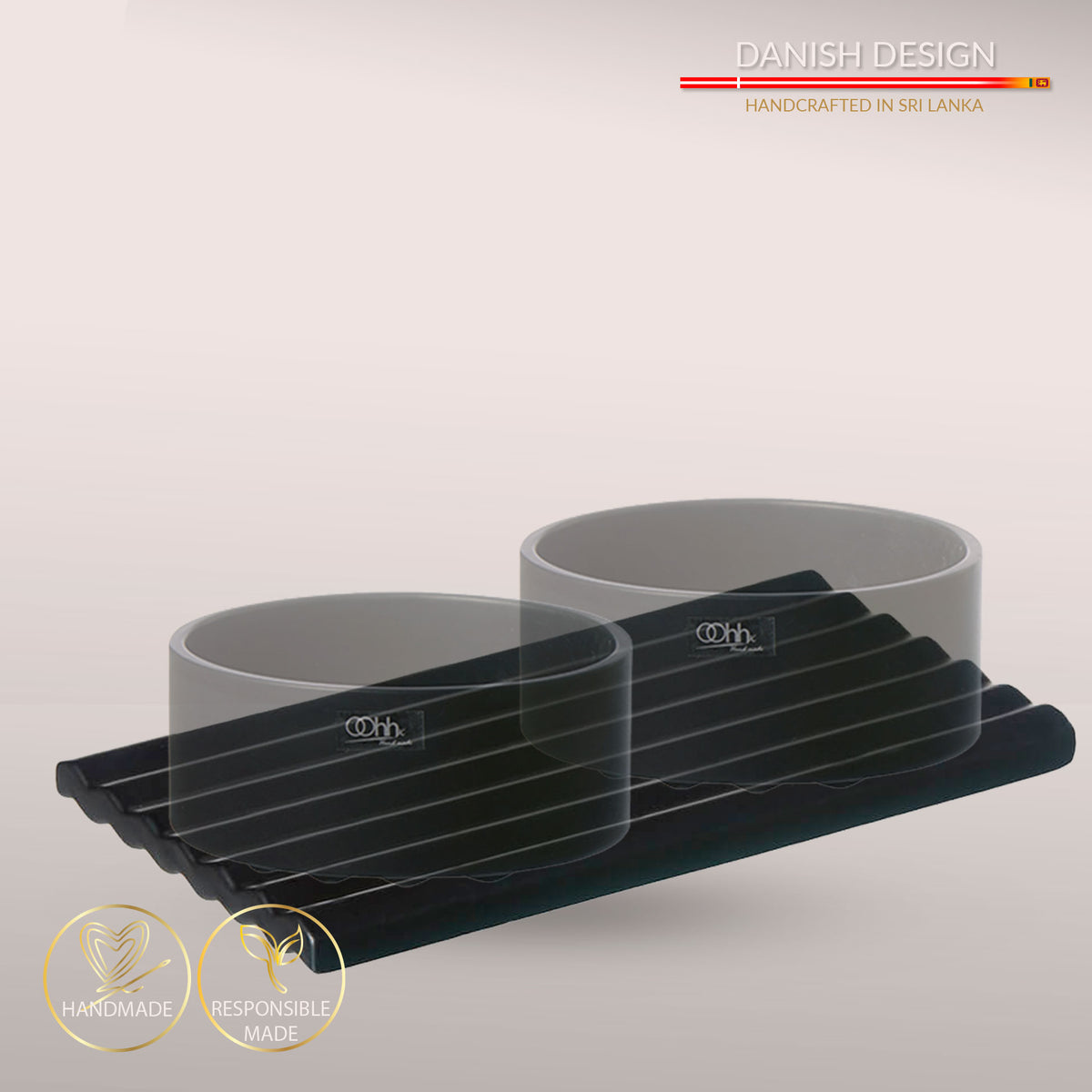 Wave keramik hudeskålsbase - Mat Black