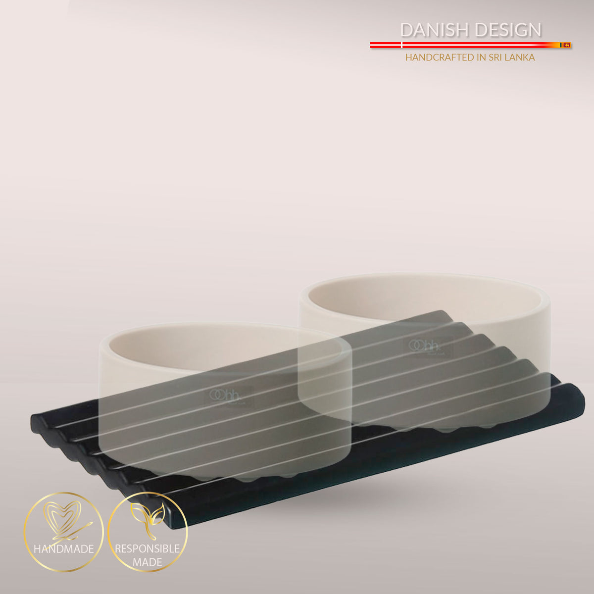 Wave keramik hudeskålsbase - Mat Black