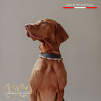 Håndlavet elegant hundehalskæde med små træperler