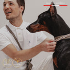Håndlavet elegant hundehalskæde med små træperler