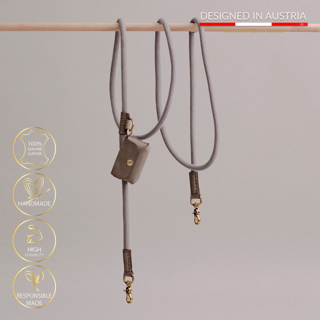 Tierra håndfri hundesnor - Grå/Nordic Taupe