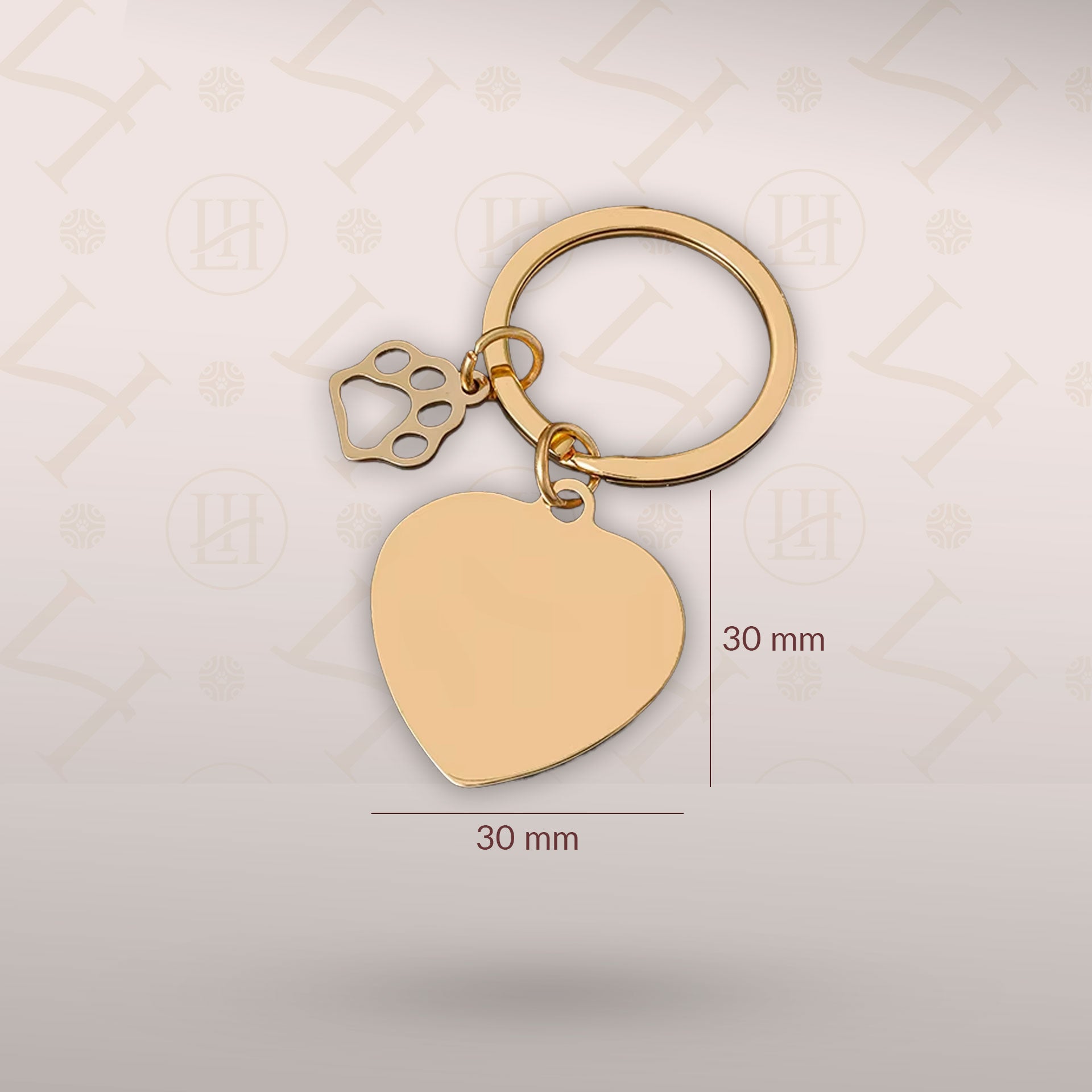 Hundetegn HEART med potecharm