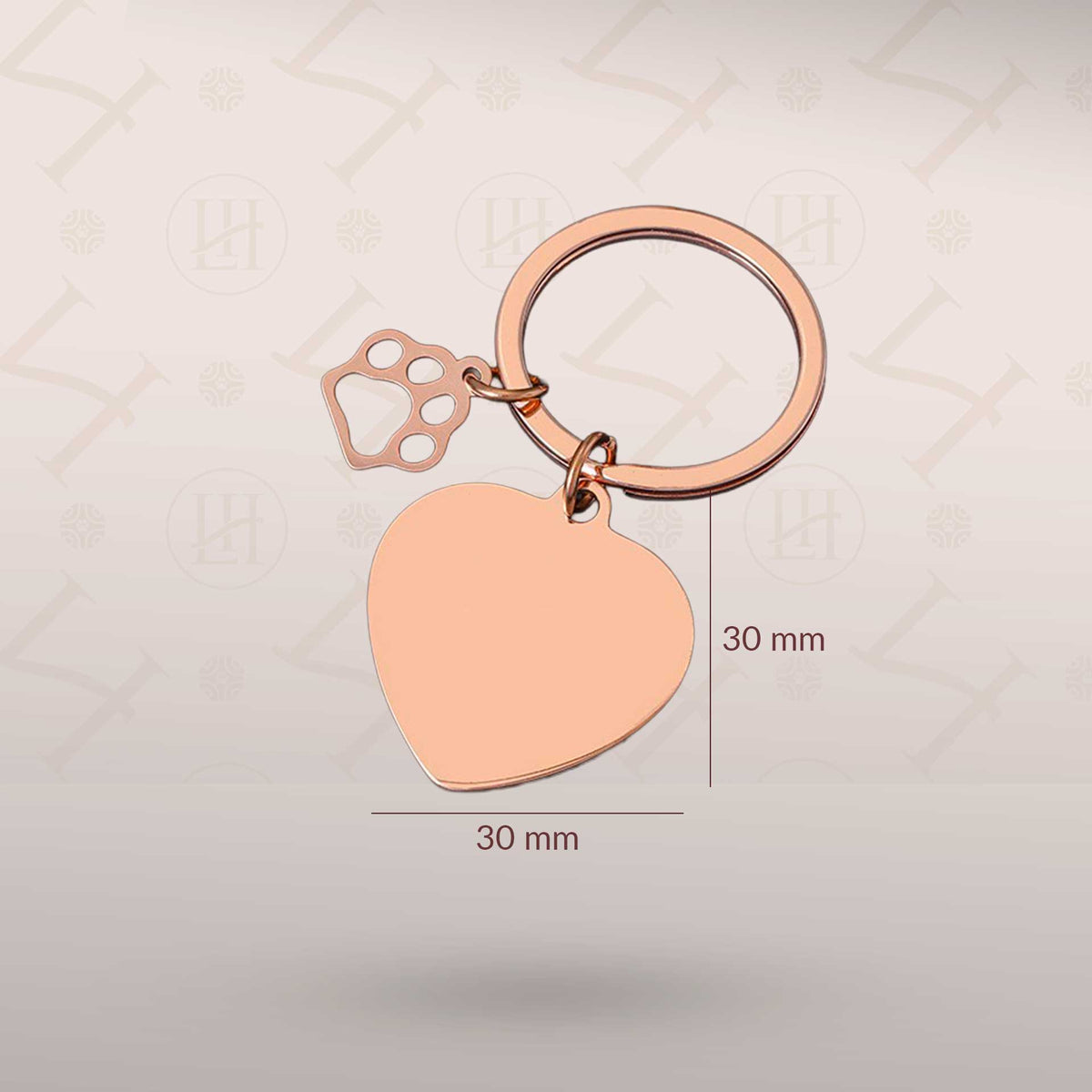 Hundetegn HEART med potecharm