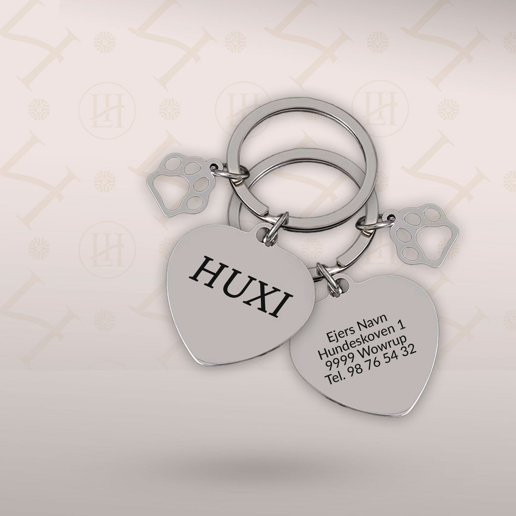 Hundetegn HEART med potecharm